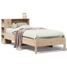 Lit bibliothèque sans matelas 90x200 cm bois de pin massif 