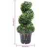 Plante de buis artificiel en spirale avec pot Vert 59 cm 