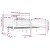 Cadre de lit sans matelas blanc bois massif 180x200 cm 