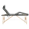 Table de massage avec 4 zones Cadre en bois Anthracite 186x68cm 