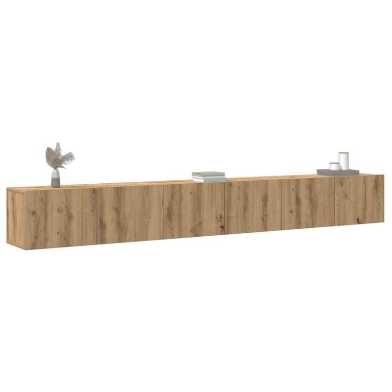 Ensemble de meuble TV mural 3 pcs chêne artisanal 