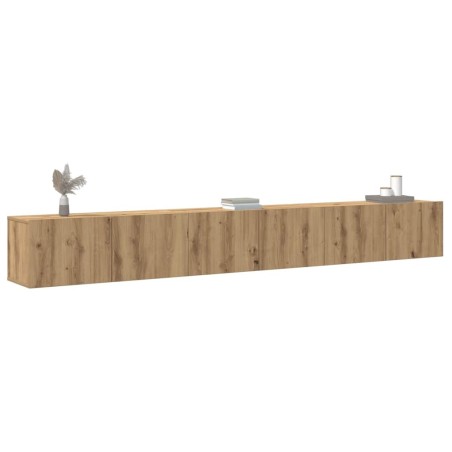 Ensemble de meuble TV mural 3 pcs chêne artisanal 