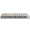 Cadre de lit sans matelas gris béton 135x190 cm 