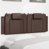 Coussin de tête de lit marron 140 cm similicuir 