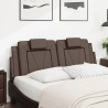 Coussin de tête de lit marron 140 cm similicuir 