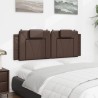 Coussin de tête de lit marron 140 cm similicuir 