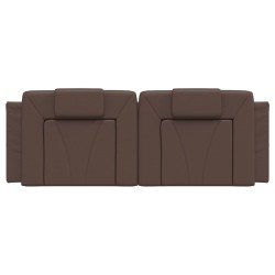 Coussin de tête de lit marron 140 cm similicuir 