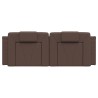 Coussin de tête de lit marron 140 cm similicuir 