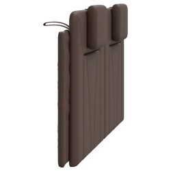 Coussin de tête de lit marron 140 cm similicuir 