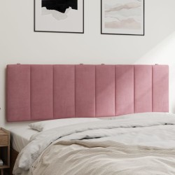 Coussin de tête de lit rose 160 cm velours 