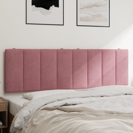 Coussin de tête de lit rose 160 cm velours 