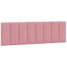 Coussin de tête de lit rose 160 cm velours 