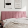 Coussin de tête de lit rose 160 cm velours 