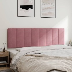 Coussin de tête de lit rose 160 cm velours 