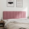 Coussin de tête de lit rose 160 cm velours 