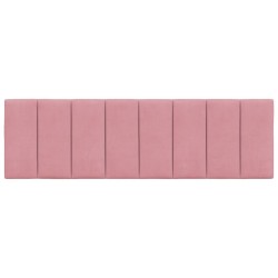 Coussin de tête de lit rose 160 cm velours 