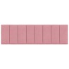 Coussin de tête de lit rose 160 cm velours 