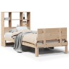 Lit bibliothèque sans matelas 90x200 cm bois de pin massif 