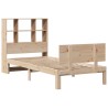 Lit bibliothèque sans matelas 90x200 cm bois de pin massif 