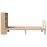 Lit bibliothèque sans matelas 90x200 cm bois de pin massif 