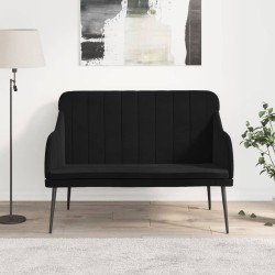 Banc Noir 110x76x80 cm Velours 