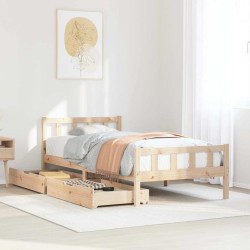Cadre de lit sans matelas 90x190 cm bois de pin massif 