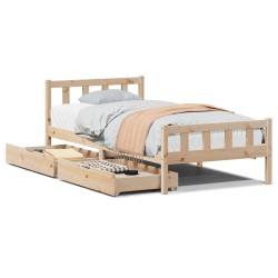 Cadre de lit sans matelas 90x190 cm bois de pin massif 