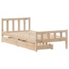 Cadre de lit sans matelas 90x190 cm bois de pin massif 