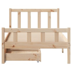 Cadre de lit sans matelas 90x190 cm bois de pin massif 