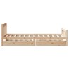 Cadre de lit sans matelas 90x190 cm bois de pin massif 