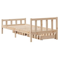Cadre de lit sans matelas 90x190 cm bois de pin massif 