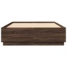 Cadre de lit avec LED sans matelas chêne marron 160x200 cm 