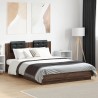 Cadre de lit sans matelas chêne marron 120x200 cm 