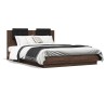Cadre de lit sans matelas chêne marron 120x200 cm 