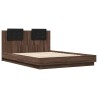Cadre de lit sans matelas chêne marron 120x200 cm 