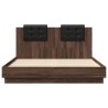 Cadre de lit sans matelas chêne marron 120x200 cm 