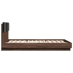 Cadre de lit sans matelas chêne marron 120x200 cm 
