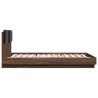 Cadre de lit sans matelas chêne marron 120x200 cm 