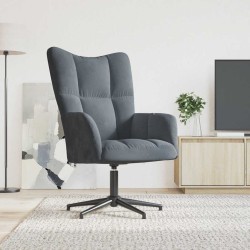 Chaise de relaxation Gris foncé Velours 