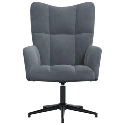 Chaise de relaxation Gris foncé Velours 