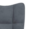 Chaise de relaxation Gris foncé Velours 