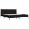 Cadre de lit sans matelas noir 200x200 cm 