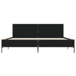 Cadre de lit sans matelas noir 200x200 cm 