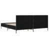 Cadre de lit sans matelas noir 200x200 cm 