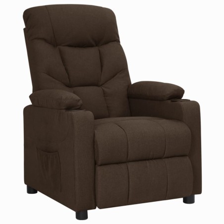 Fauteuil inclinable Marron foncé Tissu 