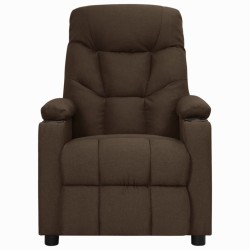 Fauteuil inclinable Marron foncé Tissu 