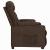 Fauteuil inclinable Marron foncé Tissu 