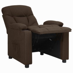 Fauteuil inclinable Marron foncé Tissu 