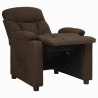 Fauteuil inclinable Marron foncé Tissu 