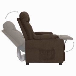Fauteuil inclinable Marron foncé Tissu 